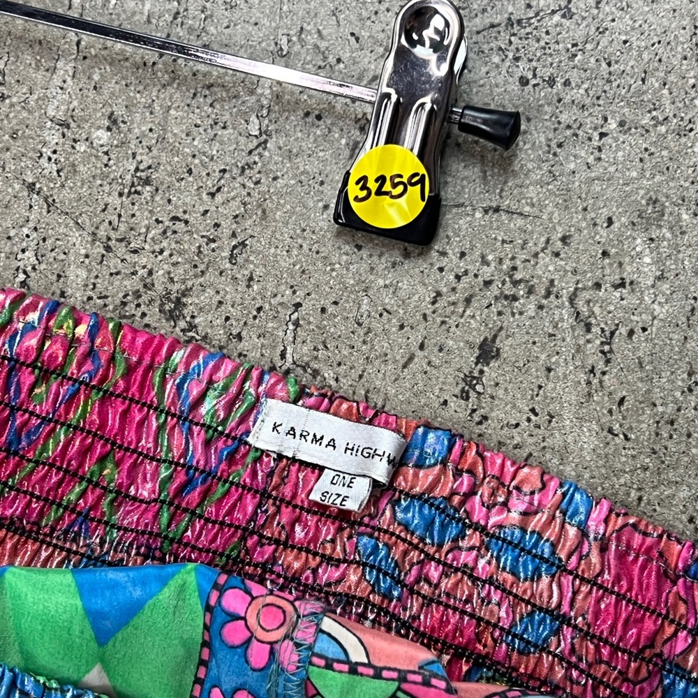 💚 3259. Boho Print Tie Front Wide Leg Pants - Picture 5 of 7